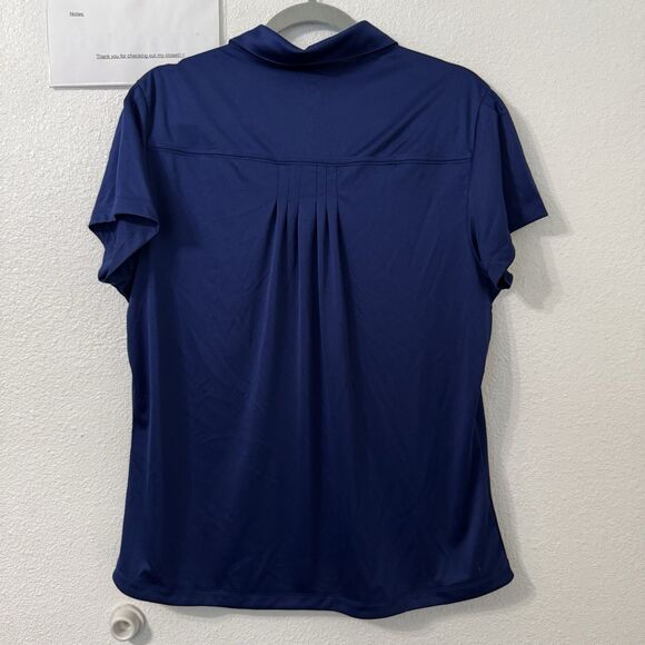 OGIO Top Womens XL Short Sleeve Navy Blue‎ Polo Shirt Athletic Style New - Picture 3 of 4